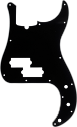 Fender Pickguard, Precision Bass 13-Hole Mount (With Truss Rod Notch), Black, 3-Ply