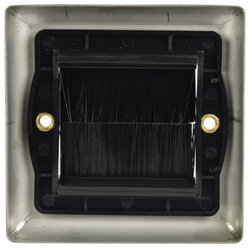 Brush Wall Steel Plate, SILVER, Single Gang, NEW