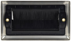 Avlink Brush Wallplate Double / 2G, Steel