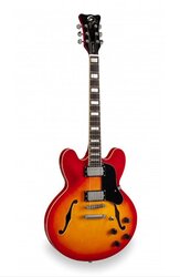 Jazz Root Double Cutaway Semi Acoustic Electric Guitar