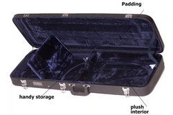 Freestyle Hard Shell Wood Case Electric Guitars, FCGW-ELEC-FT, Black