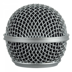 Replacement Microphone Grille Fits On Many Mics Inc SM58 / Beta 58 Etc, Silver