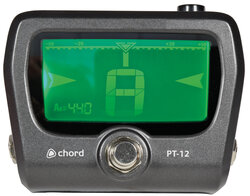 Chord PT-12 Large Screen Pedal Tuner For Electric / Electro / Bass / Guitar, Grey