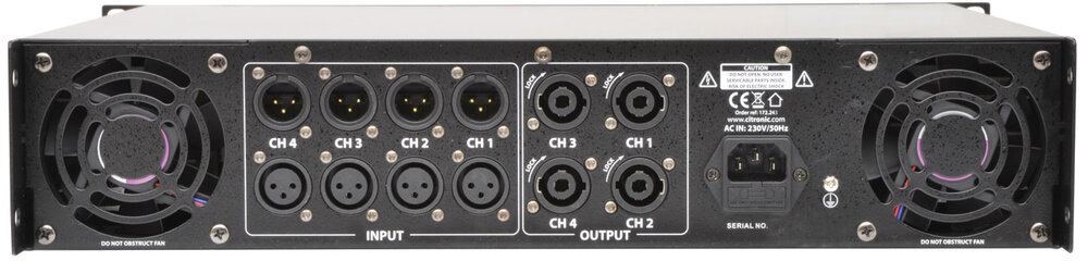 Citronic QP2320 Quad Power Amp 4 X 450W 4 Ohms, 2 Ohm Stable(172.243uk), New Stock