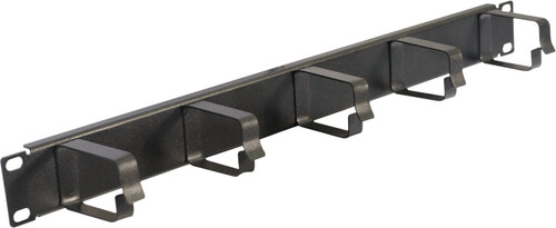 Eagle 1U 5 Ring Cable Tidy Panel For All 19 Inch Cabinets Or Racks, Black