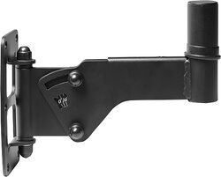 Short Arm 9" 30kg Wall Bracket With Pan And Tilt, 35mm Spigot (Per Pair), Black