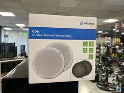 Adastra OD6-W4 Water Resistant Speaker, 16.5cm (6.5 "), 100W Max, 4 Ohms, White OD6-W4