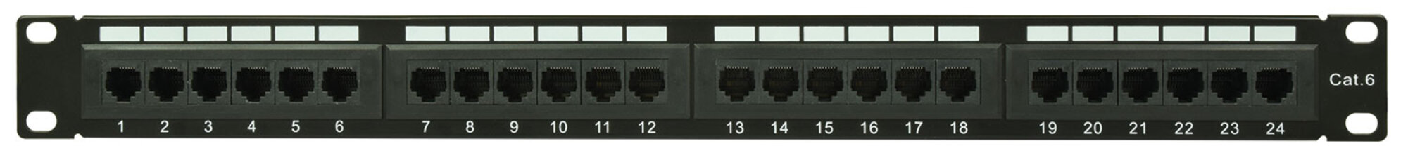 Adastra 24-Port CAT6 IDC Patch Panel 1U + Cable Management 853.001ukcat6-24idc, Sample Stock