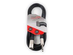 Stagecore Unbalanced 6.35 MM Jack To XLR Male Core161LU3BK, Black, 3 M