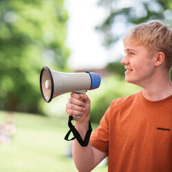 Adatsra Portable Megaphone 10W, Grey and Blue, 952.001