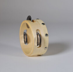 Chord Tambourine, with Parchment Head, 4"