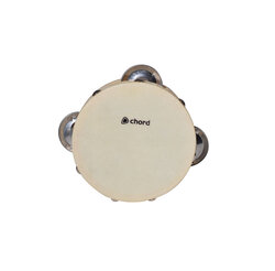 Chord Tambourine, with Parchment Head, 4"
