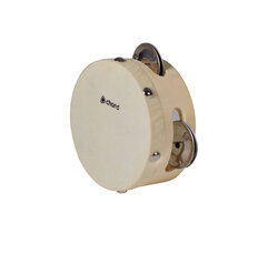 Chord Tambourine, with Parchment Head, 4"