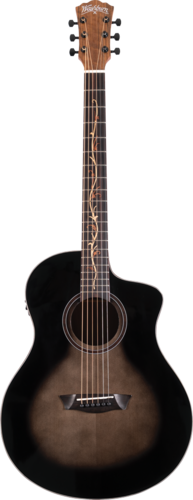Washburn Bella Tone Studio Cutaway Electro Vite S9V, Charcoal Burst