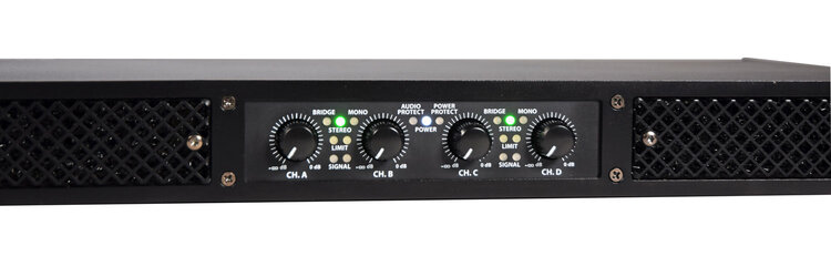Citronic D-series Quad Power Amplifier 4 X 350W, 1U High Lightweight, Ex Demo