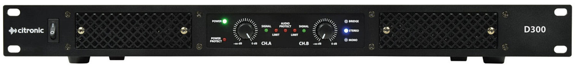 Citronic D-Series Class-D Power Amplifier, 2 X 150W, 1U High, Lightweight, 172.103
