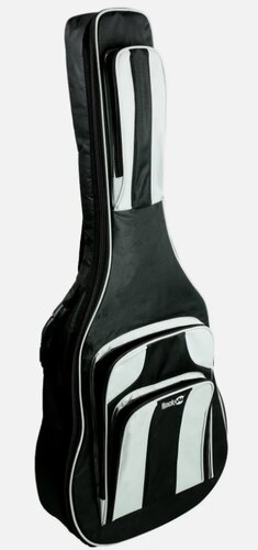 Rock Jam Deluxe Guitar Bag With Pick Holder And Strap, Black and Grey