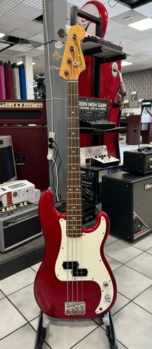 Fender Mid 80s Japanese Precision Bass with Hiscox Case - Used, Red
