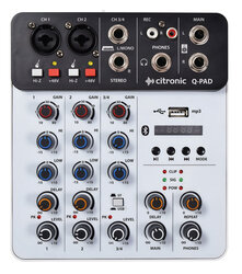 Citronic Q PAD Mini Mixer with USB/BT and Audio Interface, 170.814