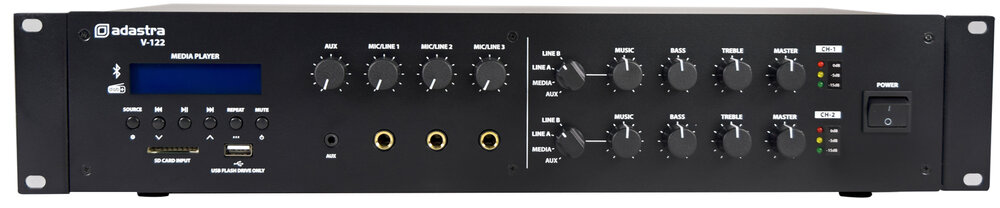 Adastra V-122 Dual Zone 100V Mixer-Amplifier