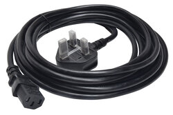 Mercury Power Lead UK Plug - IEC Black 5.0m
