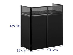 ULTIMAX DJ Combi Booth with Carry Bag, Black