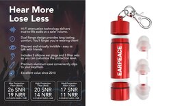 Ear Peace EP-HD Hearing Protection RED Case