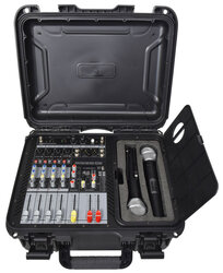 Citronic FLITE-600 Powered Mixer 2 X 300W with 2 UHF Mics + DSP Effects