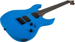 Spira S-400 24 Fret Electric Guitar, MBL Satin Blue
