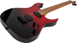 Spira S-450 24 Fret Electric Guitar, TRD Trans Red