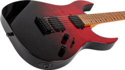 Spira S-450 24 Fret Electric Guitar, TRD Trans Red