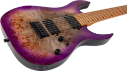 Spira S457 7 String 24 Fret Electric Guitar, TPP Trans Purple