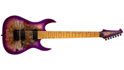 Spira S457 7 String 24 Fret Electric Guitar, TPP Trans Purple