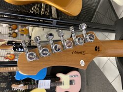 Jet JS-450 Electric Guitar, Ocean Blue Flamed Top