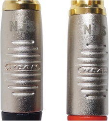 NJS 2 Phono (Rean) to 2 Phono (Rean) Pro Grade Cable, Black, 0.5M