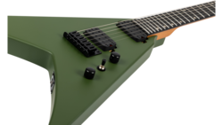 Spira V-400 Electric V Guitar, Satin Green