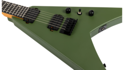 Spira V-400 Electric V Guitar, Satin Green