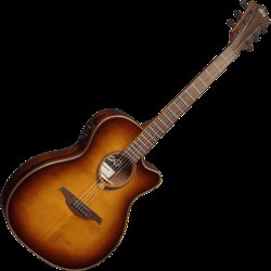 LAG T118ASCE Slimline Electro Acoustic Guitar, Brown Sunburst