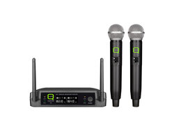 Dual UHF Wireless Handheld Microphone System, Fixed Frequency