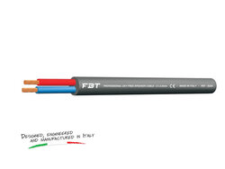 FBT S225 Professional Italian OFC Speaker Cable 2 X 2.5mm Flexible OD 8,4mm, Black