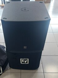 Electro-Voice EV EKX 15 Passive Subs A PAIR with Covers - Used, Black