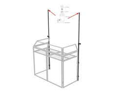 Ultimax DJ Booth Lighting Pole with Spigots and Carry Bag, Black
