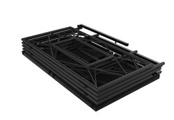 Aluminium Truss DJ Booth C/w VESA TV Mount and Shelf, White