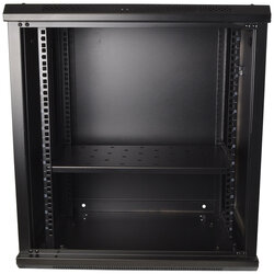 Cobra Metal 19" Rack Cabinet With Glass Door, Black, 12U 450mm Deep 99203
