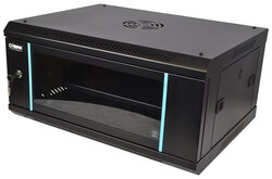 Cobra Metal 19" Rack Cabinet With Glass Door, Black CWR-445, 4U 450mm 99200