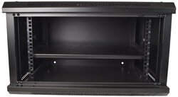 Cobra Metal 19" Rack Cabinet With Glass Door, BLACK CWR-645, 6U 450mm 99201