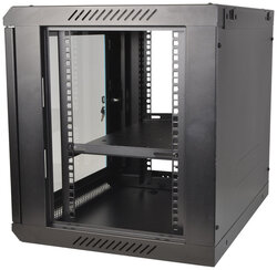 Cobra Metal 19" Rack Cabinet With Glass Door, BLACK CW945R, 9U 450mm 99202