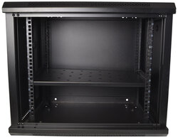 Cobra Metal 19" Rack Cabinet With Glass Door, BLACK CW945R, 9U 450mm 99202