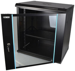 Cobra Metal 19" Rack Cabinet With Glass Door Flat Packed