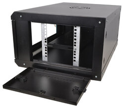 Cobra Metal 19" Rack Cabinet With Glass Door, BLACK CWR660, 6U 600mm Deep 99206